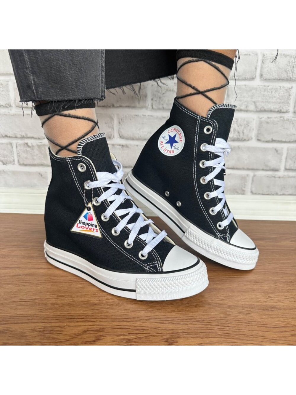 ⭐Converse Chuck Taylor Wedge Platform Sz 9.5 Womens Shoes Sneakers Black A11909C